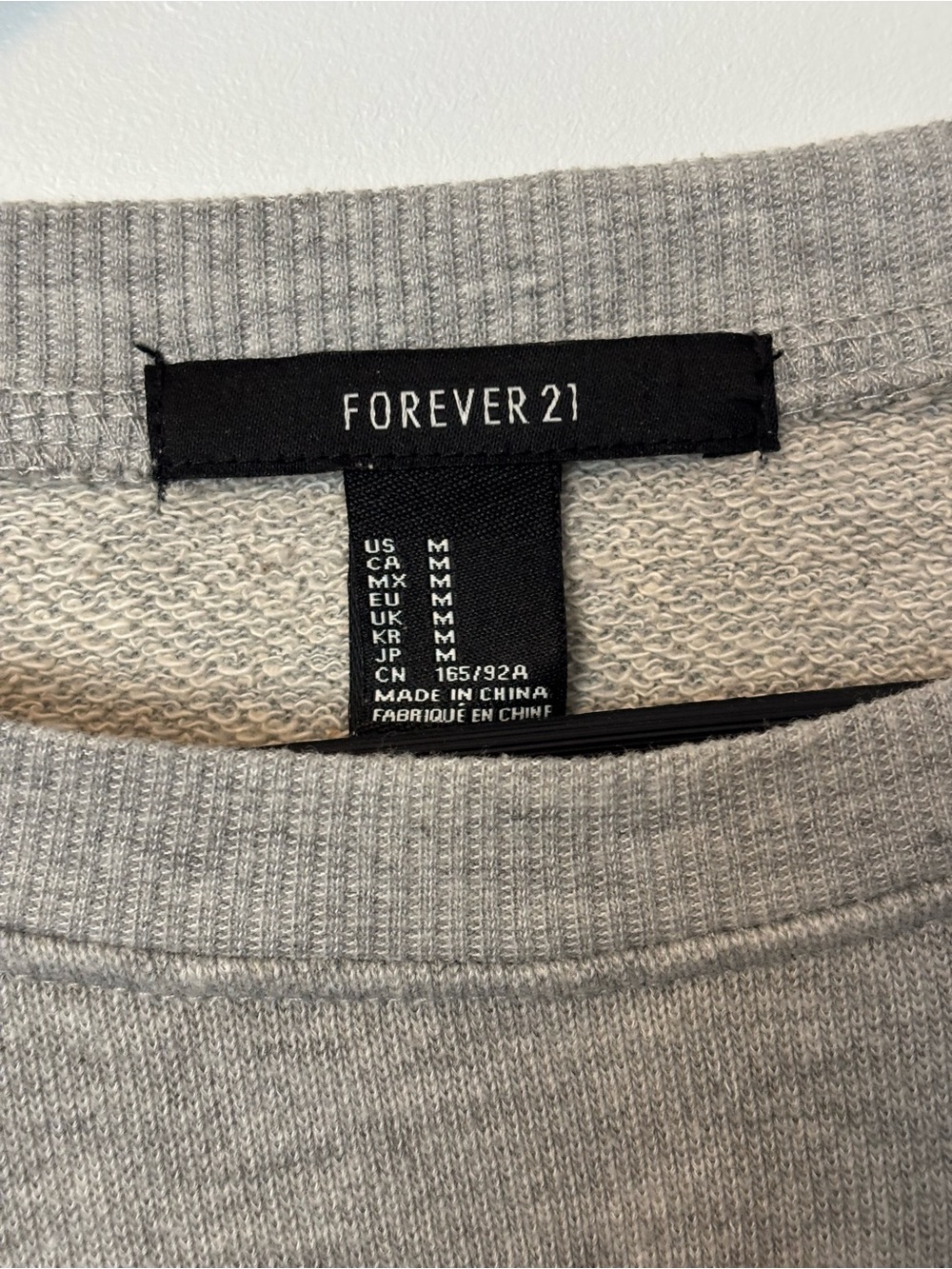 Forever 21 Gray Sequin Mustache Crewneck Sweatshirt - Picture 3 of 4